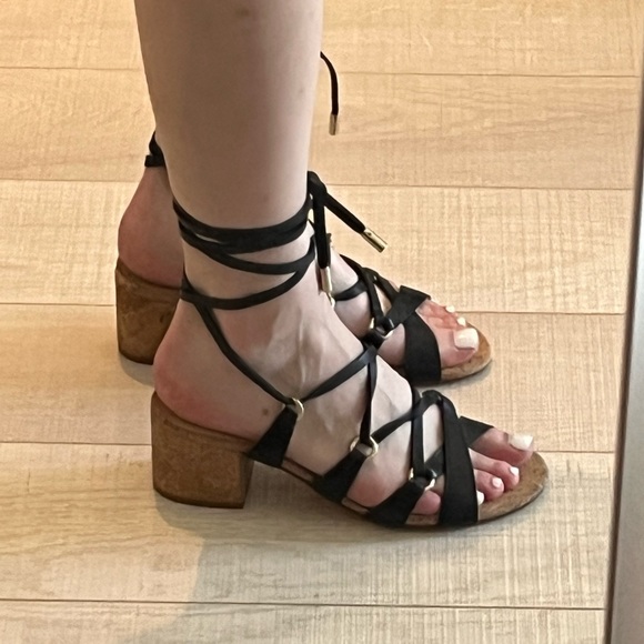 Aldo black lace-up sandals - Picture 3 of 5